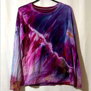 Cozy Earth - Tie Dye by Gail | Purple and Pink Tie-Dye Long Sleeve Sweatshirt